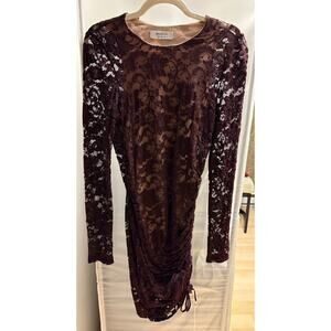 Bailey 44 Burgundy Disinformation Lace Dress Large